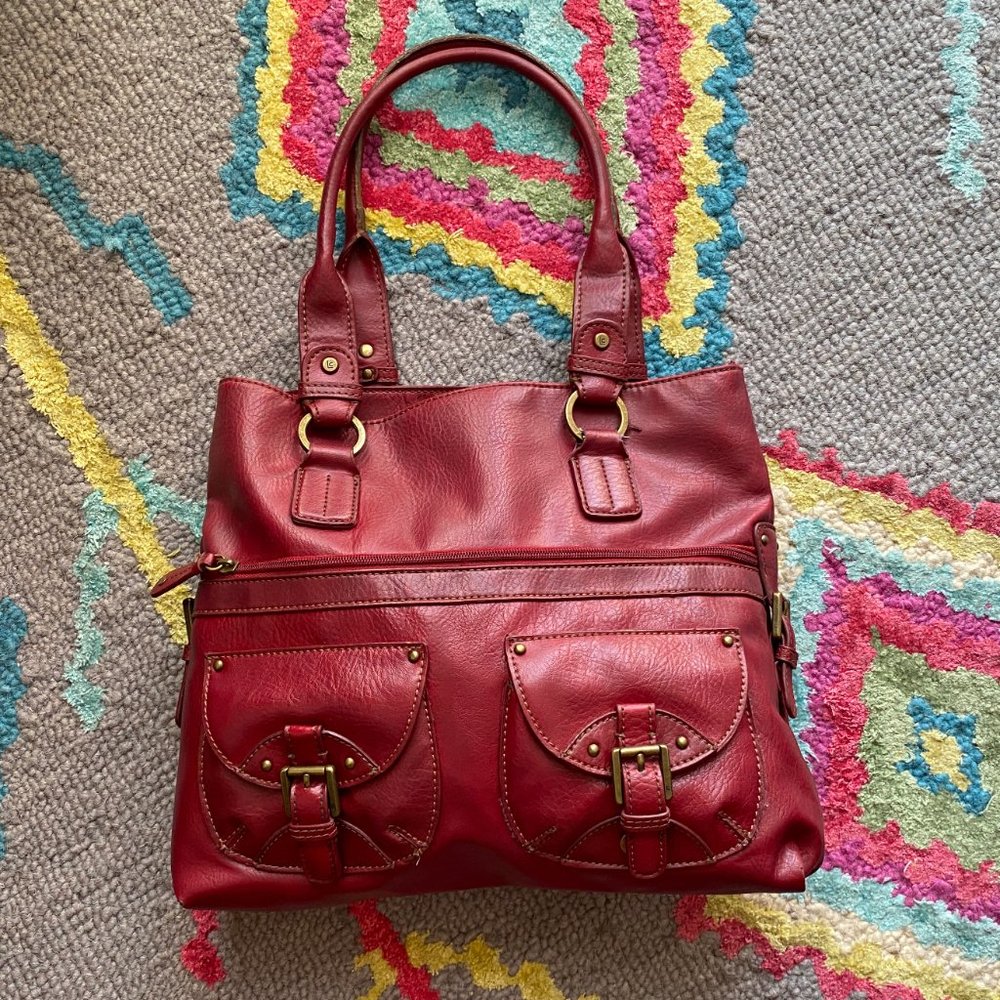 Liz Claiborne Red Purse Shoulder Bag